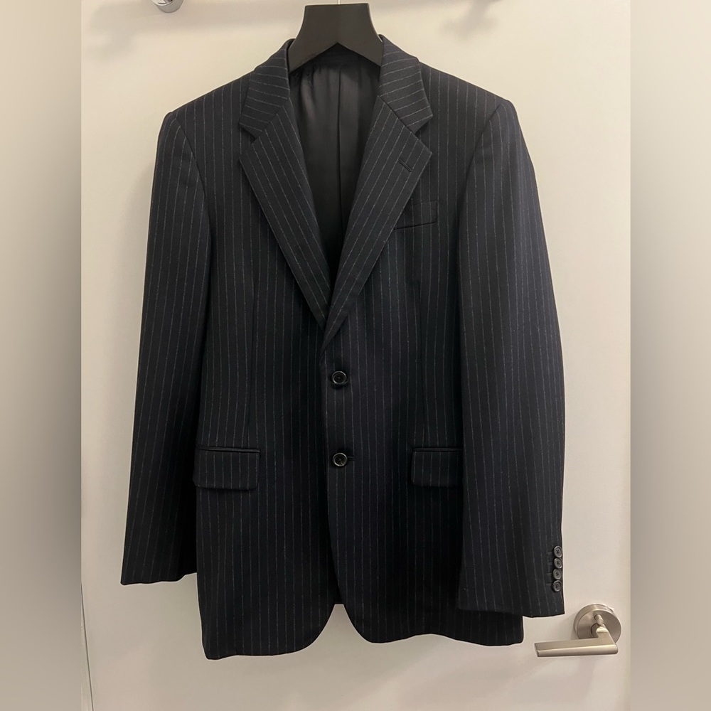 Prada Suit - Dark Blue Chalk Stripe